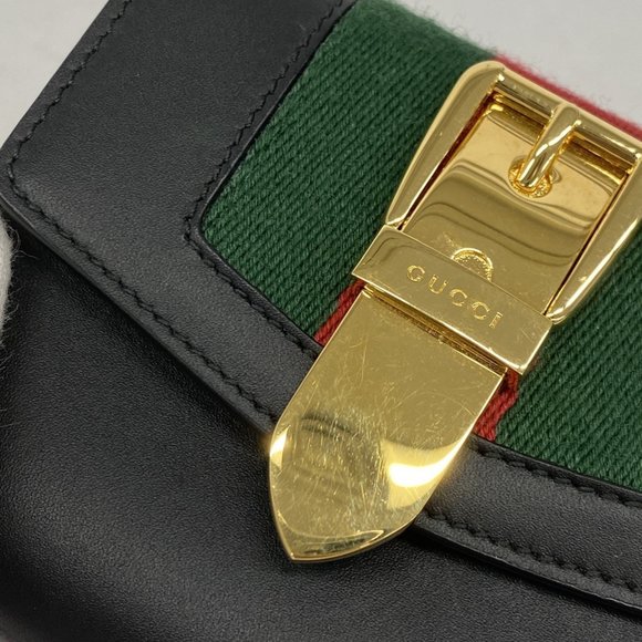GUCCI Black Leather Sylvie Wallet - Picture 5 of 10